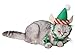 ANIAC Cute Cat Dog Christmas Costume Xmas Clothes Green Elf Outfit for Small Pets