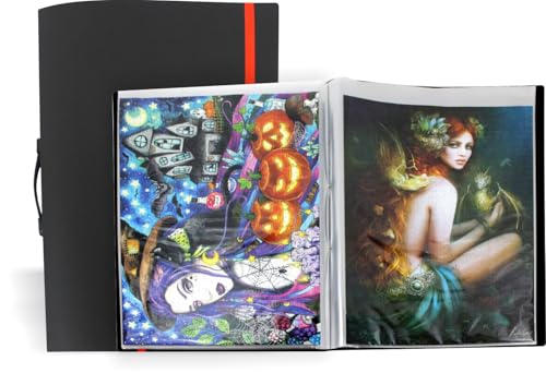 Puzzlemappe Aufbewahrungsmappe passend für 20 geklebte Puzzles mit je 1000 Teilen, Farbe: schwarz, 1 Stück