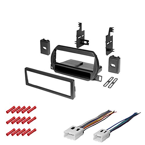 CACHÉ KIT447 Bundle with Car Stereo Installation Kit for Nissan 2002 – 2004 Altima – in Dash Mounting Kit, Harness, for Single Din Radio Receiver (3 Item)