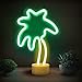 Produktbild NIWWIN Palmen Neonlichter,Dekoration im hawaiianischen Stilr,Batterie oder USB betrieben,Lichtdekoration für Weihnachtsgeburtstagsfeier Wohnzimmer Schlafzimmer Tisch Kinder Geschenke.