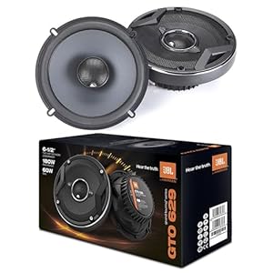 JBL GTO629 6.5″ GTO 2-Way 360 Watts MAX Power Grand Touring Series Coaxial Car Audio Speakers Bundled with Alphasonik