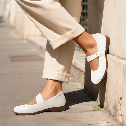 Image of DREAM PAIRS Womens Ballet Mary Jane Flats, Comfortable Business Office Dress Shoes for Women Dressy and Work with Ankle Strap