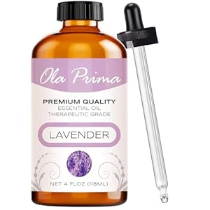 Ola Prima Oils 4oz – Lavender Essential Oil 4 Fluid Ounces – Lavender Essential Oil for Soap Making & Laundry – Lavender Fragrance Oil for Candle Making – Aromatherapy Oils