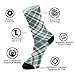 SyXIOP Green Checkerboard Fashion mid crew socks running lightweight wicking crew socks women (2-Pair)