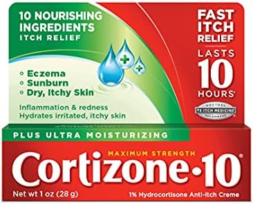 Cortizone 10 Maximum Strength Plus Ultra Moisturizing 1 oz., 1% Hydrocortisone Anti-Itch Creme