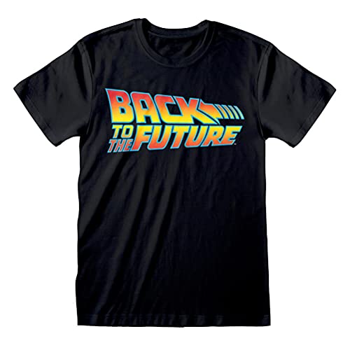 Retro Styler Volver a los Hombres de la Vendimia Logo Futuro Negro Camiseta: Medio