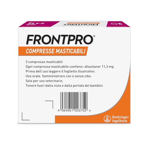 Frontpro Contro Pulci E Zecche Cani 2-4Kg, 3 Compresse Masticabili - 2