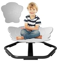 KORIEMFA Autismus Kinderdrehstuhl, Elephant Design Sensorischer Karussellstuhl, Spielzeug Balance Stuhl Training Physische Koordination und Gleichgewicht, Grau