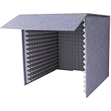 Zitixo 簡易防音室 1人用 防音ボックス 吸音パネル 防音室 卓上パーテーション 防音ブース 遮音 シート 個室ブース パーテーション フェルトボード 防音壁 リバーブとノイズフロアを排除します 録音・会議・放送用 マイク防音 録音吸音材 飛沫防止 (60*60cm,グレー)