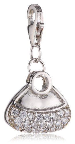 Preisvergleich Produktbild Pasionista Unisex-Anhänger Handtasche mit weißen Zirkonias 925 Sterling Silber 606859