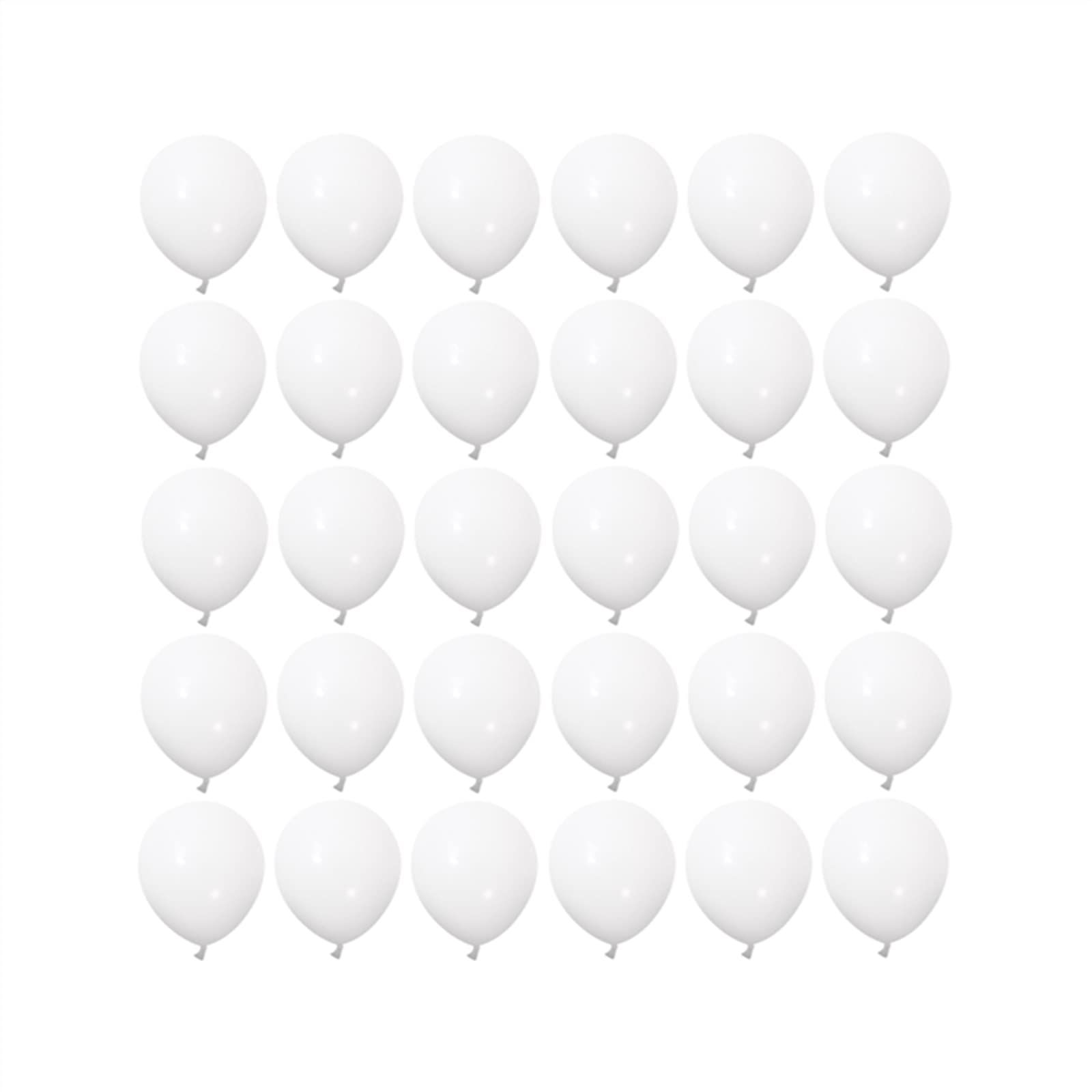 5 Inch Latex Balloons - 100 Mini Thick White Party Balloons for Birthday, Wedding, Baby Shower Decorations