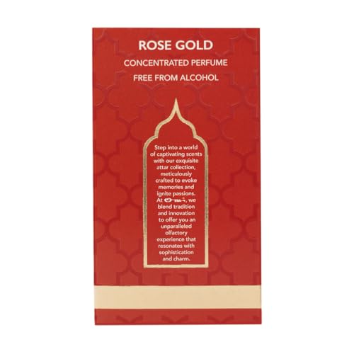 Image of Ossa Rose Gold Concentrated Perfume 6ml | Alcohol Free Roll On Attar For Men & Women | Premium Long Lasting Unisex Fragrance With Musk, Amber & Sandalwood Notes |Ideal For Daily Use & Signature Scent