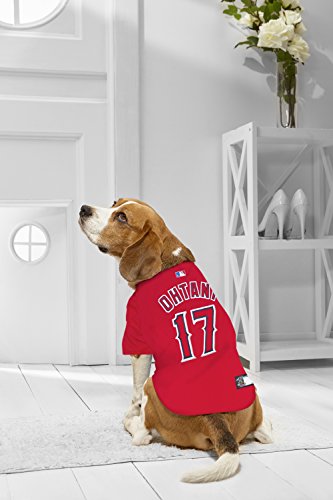 Image of MLBPA Dog Jersey - SHOHEI OHTANI #17 Pet Jersey - MLB Los Angeles Angels Mesh Jersey, X-Small