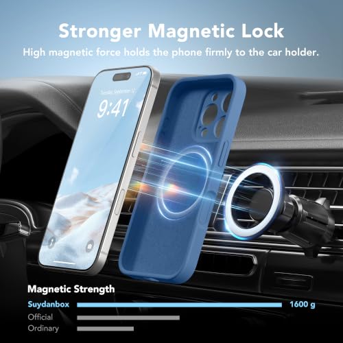 Image of Magnetic for iPhone 16 Pro Case Silicone Lake Blue
