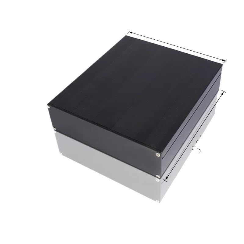 Custodia in alluminio anodizzato nero 178x300x50mm
