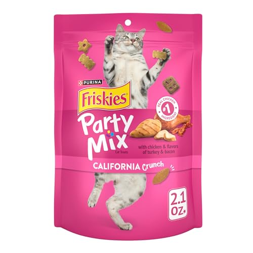 Friskies Purina Party Mix California Crunch Cat Treats, (10) 2.1 oz Pouch - image 1