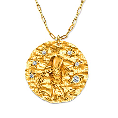 Collier Verseau femme argent plaqué or LILLY MARIE pendentif zodiaque porte-bonheur