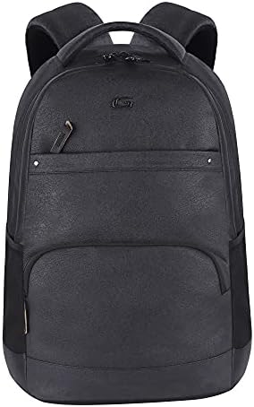 Gear Vintage2 Anti Theft Faux Leather 28 Ltrs Black Laptop Backpack (LBPVG2LTH0101)