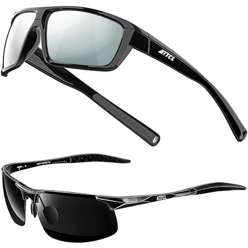 ATTCL Sunglasses For Men - Upgraded Sports Polarized Sunglasses for Cycling