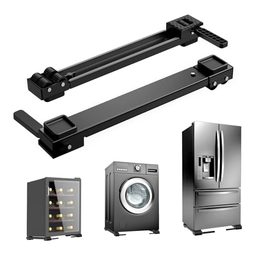 Extendable Appliance Rollers Heavy Duty, Generation Extendable Liftable Appliance Slider Anti Slip Mobile Washing Machine Base-Max 32in, Easily Move Washer & Dryers, Refrigerators, Furniture