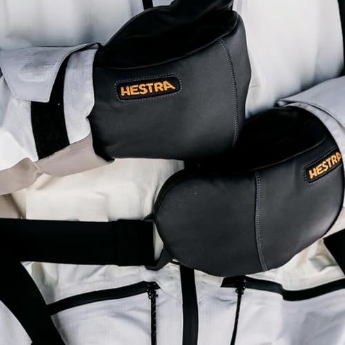 Army Leather Wool Terry Mitten, Grey, 6