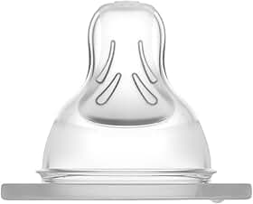 MAM Baby 1 Bico de Mamadeira de Silicone SkinSoft Número 1, Fluxo Lento para Crianças 0+ Meses, Transparente
