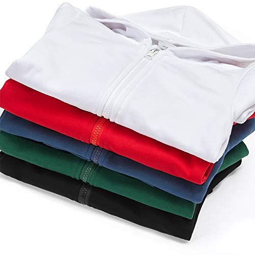 Image of Spring&Gege Youth Solid Fleece Hoodies Soft Full Zip Hooded Sweatshirts for Children (3-12 Years)