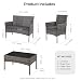 Panana 4 Piece Rattan Garden Furniture Set with Sofa, Chairs & Glass Table