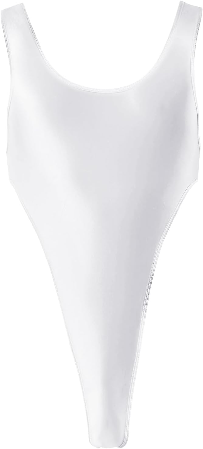 Mens Glossy Leotard Sexy Thongs See Throgth Shapewear Bodysuits