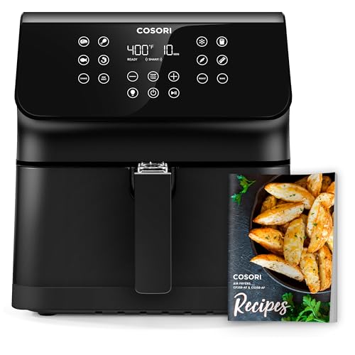 COSORI Pro II Air Fryer Oven Combo, 5.8QT Max Xl Large Cooker with 12 One-Touch Savable Custom Functions, Cookbook and Online Recipes, Nonstick and Dishwasher-Safe Detachable Square Basket