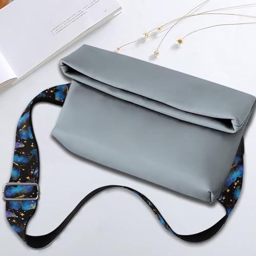 Image of Talayituse Butterfly Star Print Shoulder Strap Wide Purse Bag Strap Adjustable Replacement Belt Luggage Crossbody Shoulder Bag Strap for Women Girls