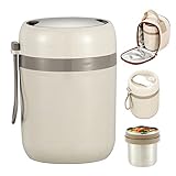 Matériel de qualité: Le pot alimentaire isolé est en acier inoxydable Sus304 de qualité alimentaire à l'intérieur et au matériau PP à l'extérieur..Il est résistant à la température de -20 ° C à 100 ° C et dispose d'une conception de sandwich entièrement scellée pour garder vos aliments chauds ou froids.