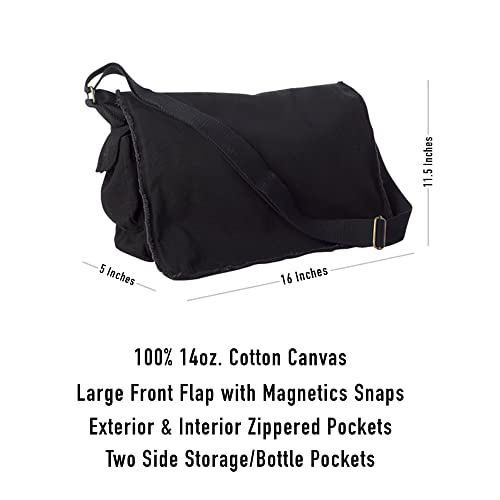 Black Lantern Canvas Messenger Bag - Vinyl Record City - Aesthetic Crossbody Bags for Women & Men - Cute Vintage Cross Body Purse, Large Shoulder Bag with Zipper - Backpack for Work, Study, Travel2