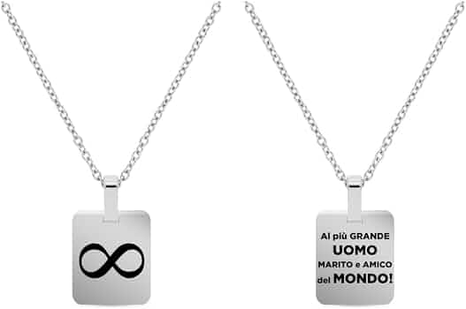 Dreamtimes - Collana Nodo D’Amore Infinito In Acciaio Inox, Gioiello Per Coppie E Regalo Di Amicizia