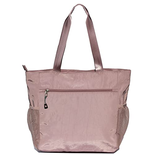 Esvan Original Floral Water Resistant Tote Bag Large Shoulder Bag With Multi Pockets For Gym Hiking Picnic Travel Beach Daily Bags (Pink Mermaid) #TOP3