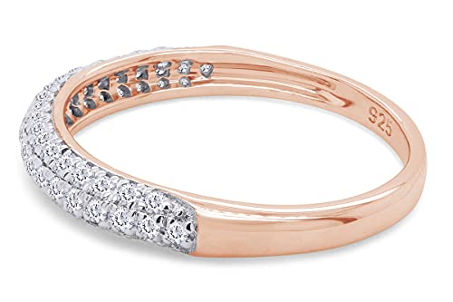 SAVEARTH DIAMONDS 1/4 Carat Round Cut Lab Created Moissanite Diamond Engagement Wedding Band Ring In 14k Gold Over Sterling Silver Jewelry For Women (0.25 Cttw)3