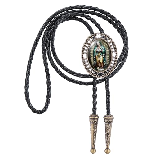 Image of Jeilwiy Bolo Tie for Men Western Cowboy Gothic Bolo Tie Necklace Halloween