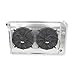 LUXERAD 3-Row Aluminum Radiator With Fan Shroud(2X12 Inches Dia.) 1977-1982 78 79 80 81 82 Chevy Chev rolet Corvette 350ci V8 5.7L 5.0L Base Coupe 2-Door Radiator