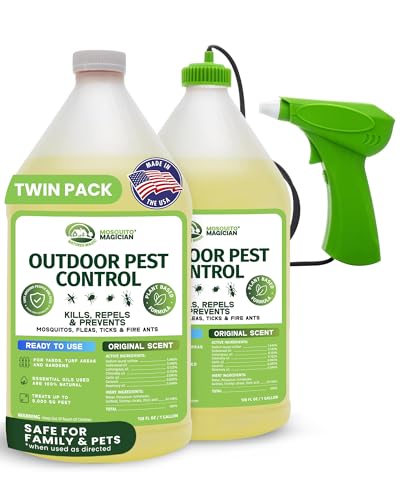 Image of Mosquito Magician Handheld Battery Sprayer Bundle - Includes 2 x 1-Gallon Ready-to-Use Mosquito Spray - Kills Mosquitoes, Fleas & Fire Ants - Adjustable Nozzle for Easy Yard & Patio Application