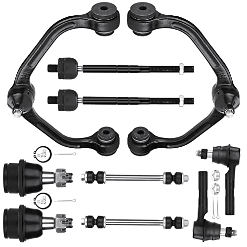 Front Upper Control Arms with Lower Ball Joint Assembly Suspension Kit for Ford Ranger 1998-2011 for Mazda B2300 B2500 B3000 B4000 10 pcs (1-Piece Design with Coil Spring Front Suspension Only)