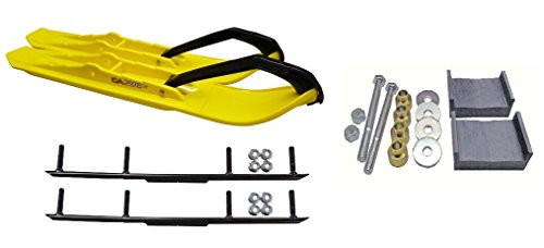 C&A Pro Yellow XCS Snowmobile Skis w/ 4