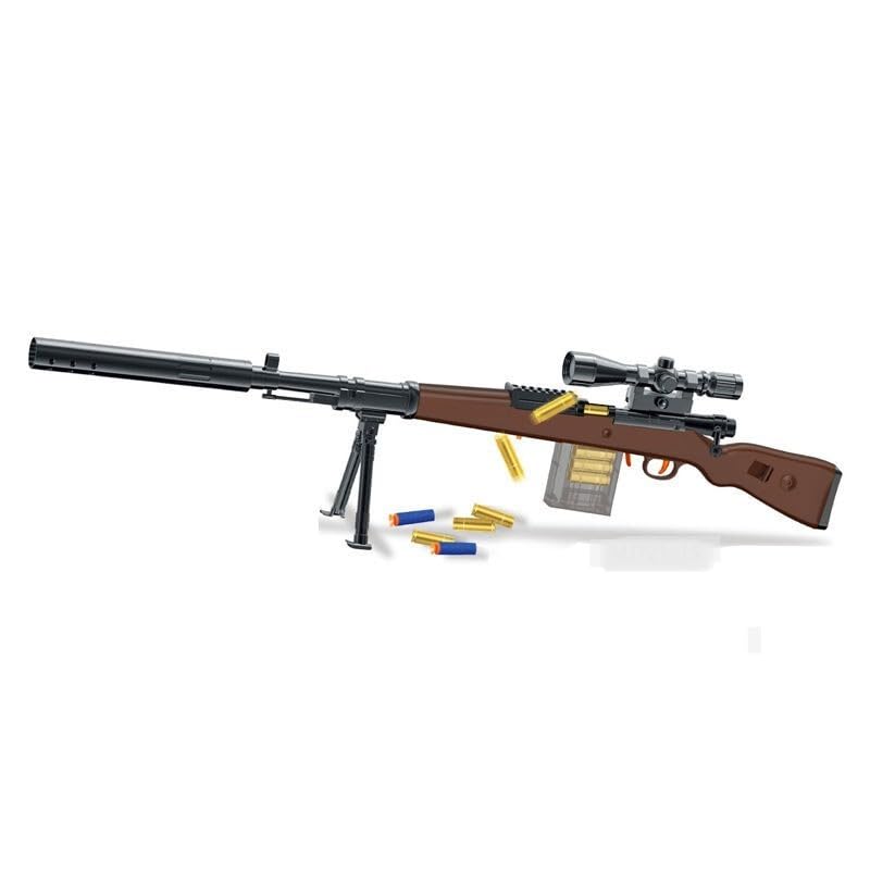 Kar98k Sniper Gun Toy for Kids, Manual Soft Bullet Sniper Gun for Boys, Realistic Shooting Nerf Sniper Rifle Gun Toy with Scope & Magazine Spiner Gun for Adults-image-15