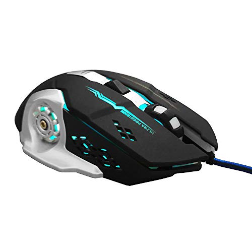 Yebobo Souris de jeu, souris optique USB, souris de jeu RVB, souris de PC filaire, 6 boutons Cover