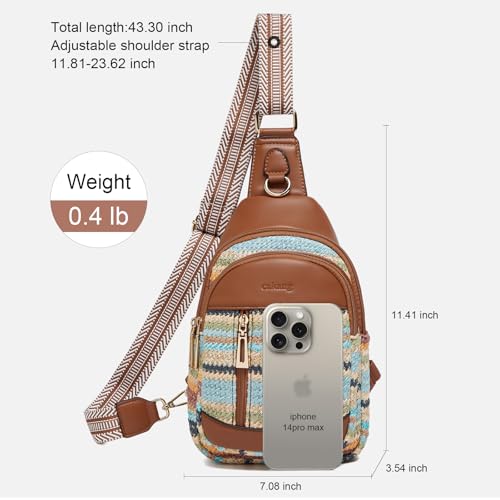 Image of cakang Womens Sling Bag Crossbody Bags for Women Vegan Leather Sling Backpack Daypack Fanny Pack Crossbody Purse Travel