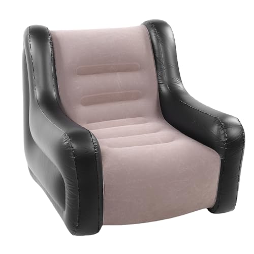 Sofá inflable Jeffergarden con reposabrazos, sofá portátil cómodo de inflado rápido 5