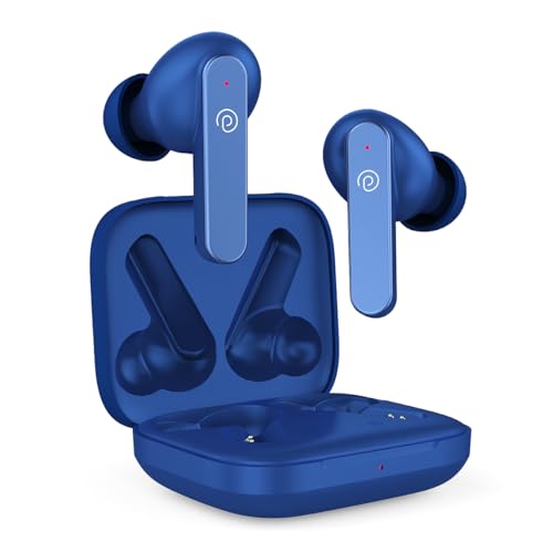 Image of pTron Bassbuds Gomax in-Ear TWS Earbuds, HD Mic & TruTalk AI-ENC Calls, 36Hrs Playtime, 13mm Drivers, Bluetooth 5.3 Wireless Headphones, Voice Assist, Type-C Fast Charging & IPX5 (Bold Blue)
