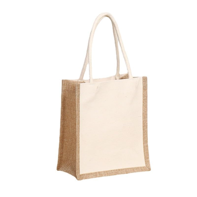 yellow hemp tote bag,eco-friendly, portable, large capacity and can be painted,useful