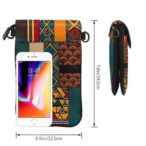 Small Crossbody Bags for Women,Leather Shoulder Bag for Cell Phone Purse with Strap and Wooden Bridge Printed3