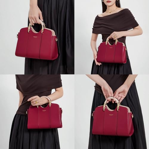 Bolso Satchel para Mujer de Cuero con Asa y Bandolera miniatura 2