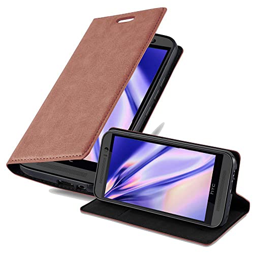 Cadorabo Funda Libro para HTC One M9 en MARRÓN Capuchino   Cubierta Proteccíon con Cierre Magnético, Tarjetero y Función de Suporte   Etui Case Cover Carcasa